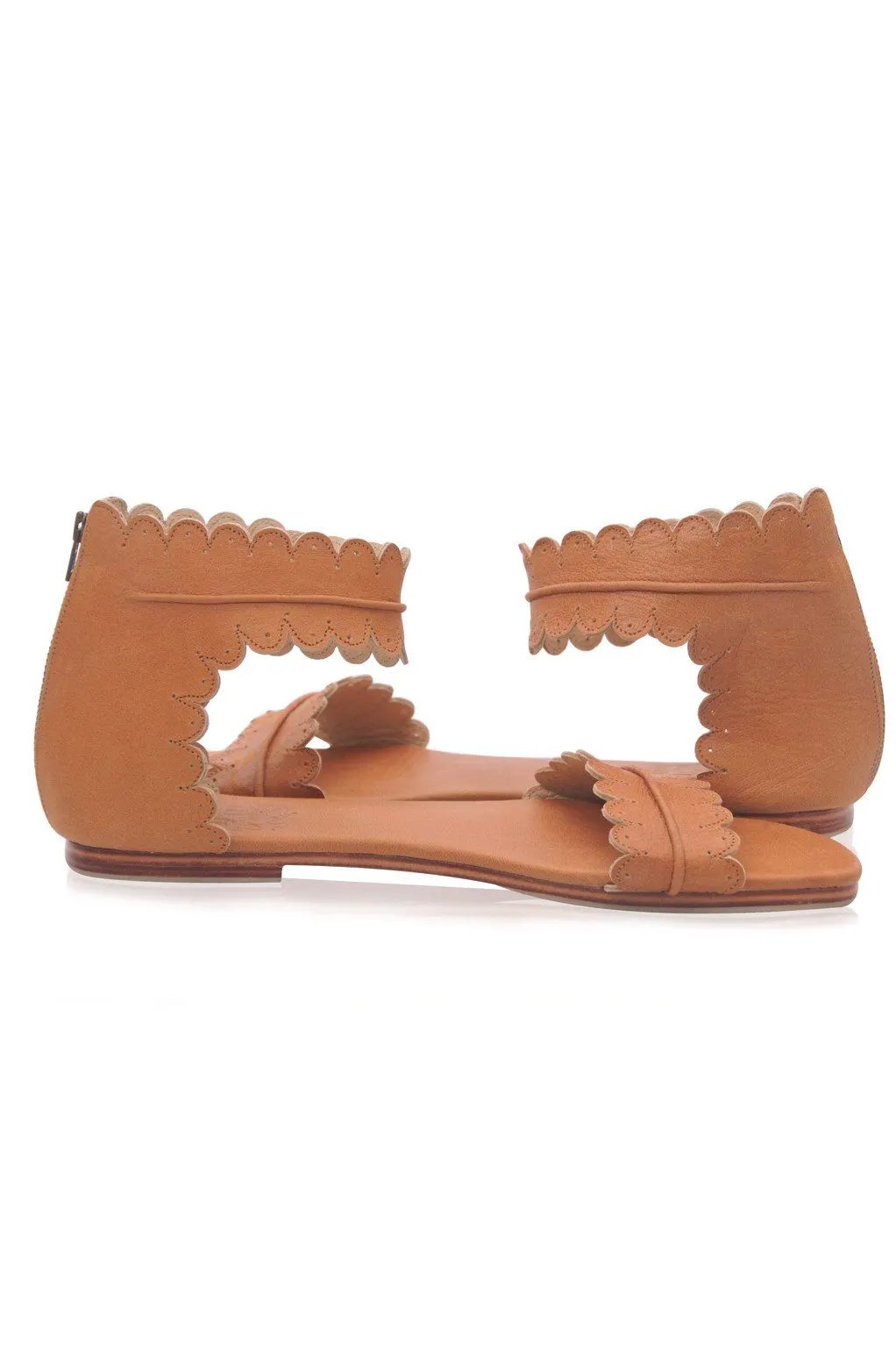 Midsummer White Bridal Leather Sandals by ELF