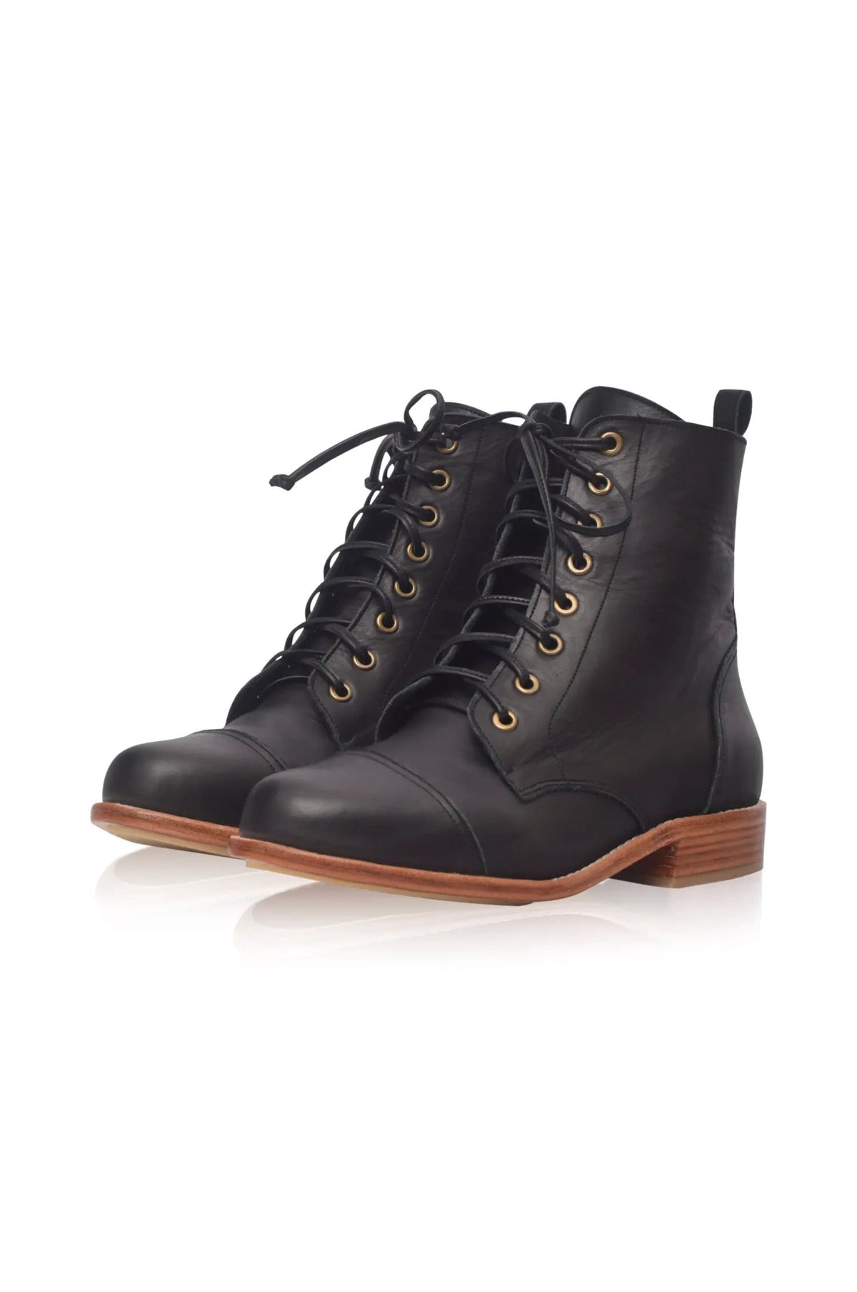 Mirage Lace-Up Leather Boots by ELF