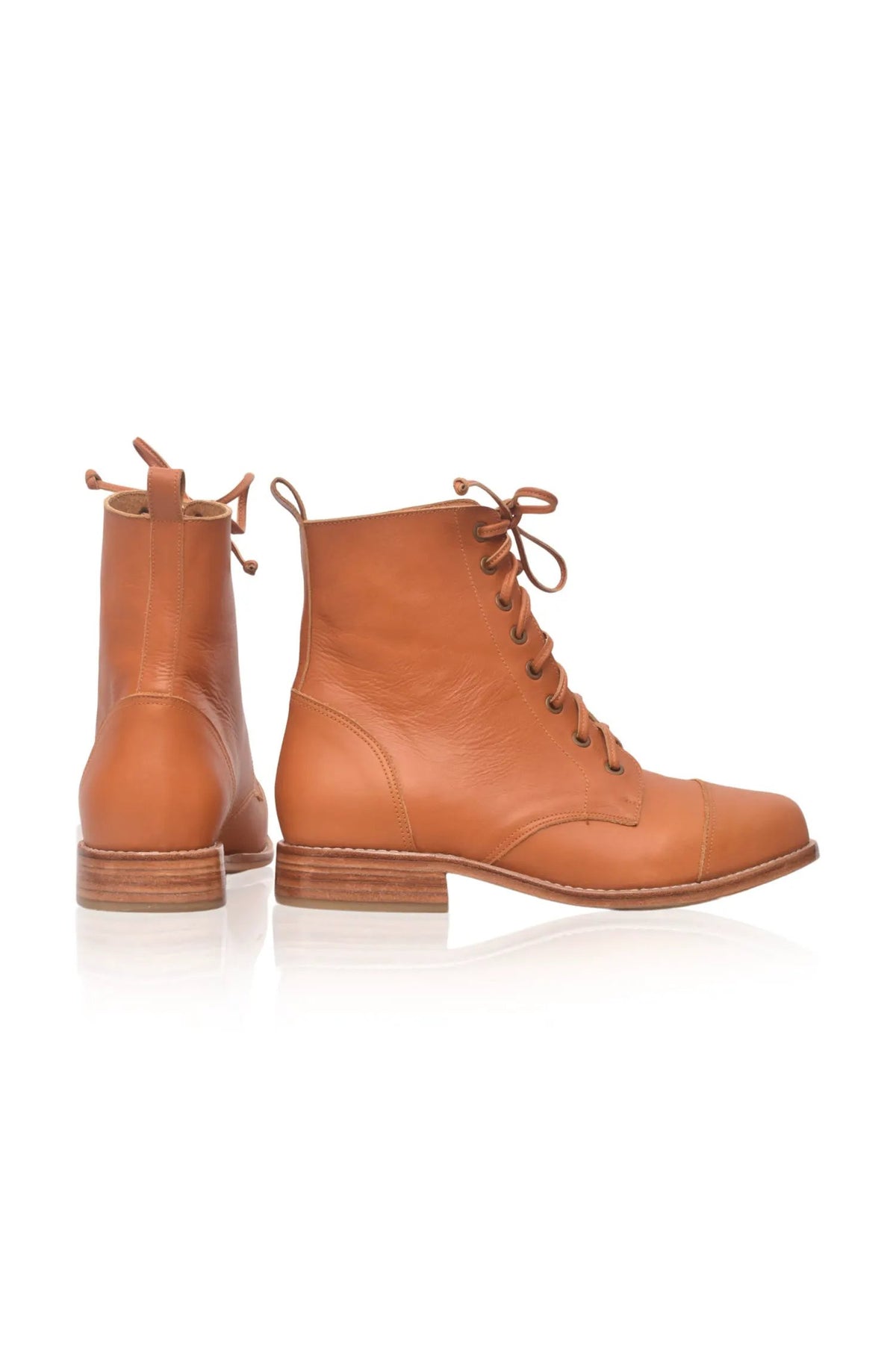 Mirage Lace-Up Leather Boots by ELF