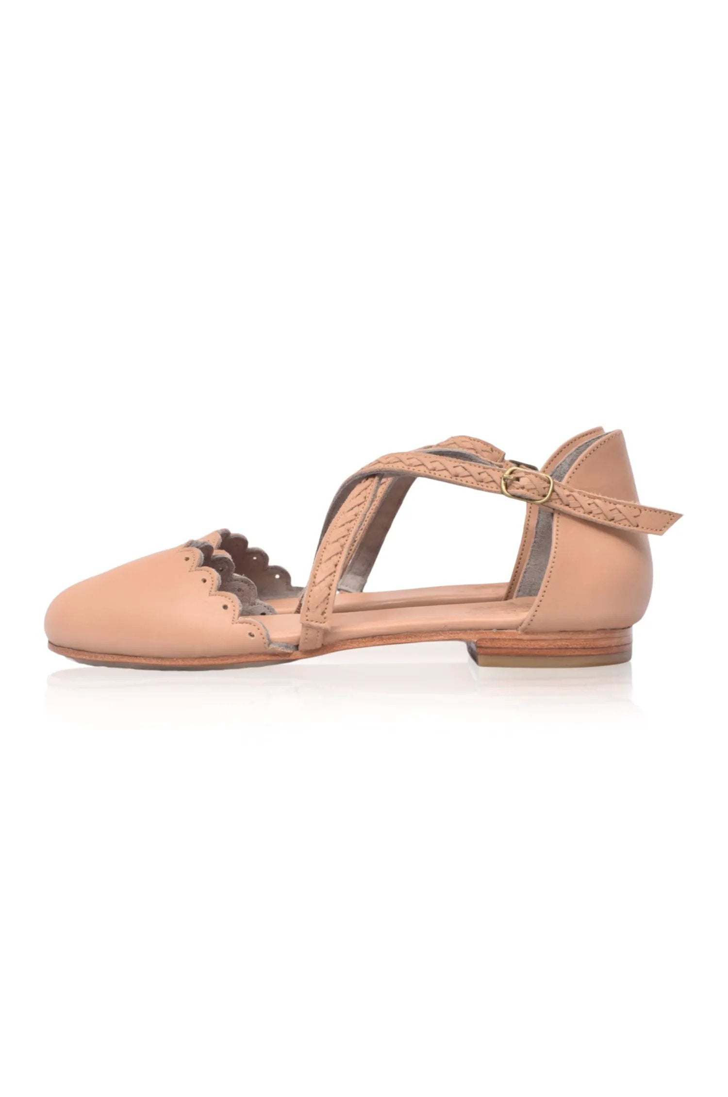 Montana Criss-Cross Leather Flats by ELF