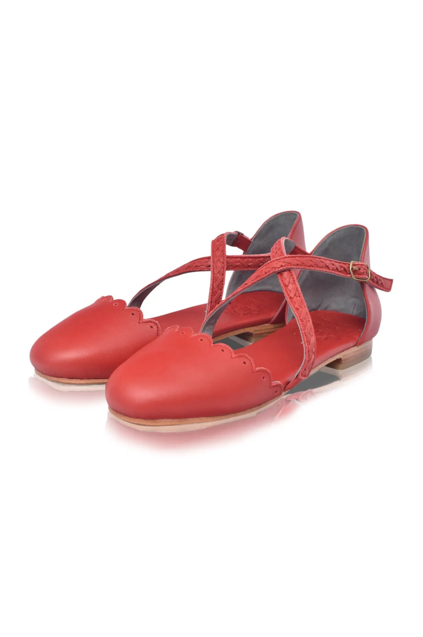 Montana Criss-Cross Leather Flats by ELF