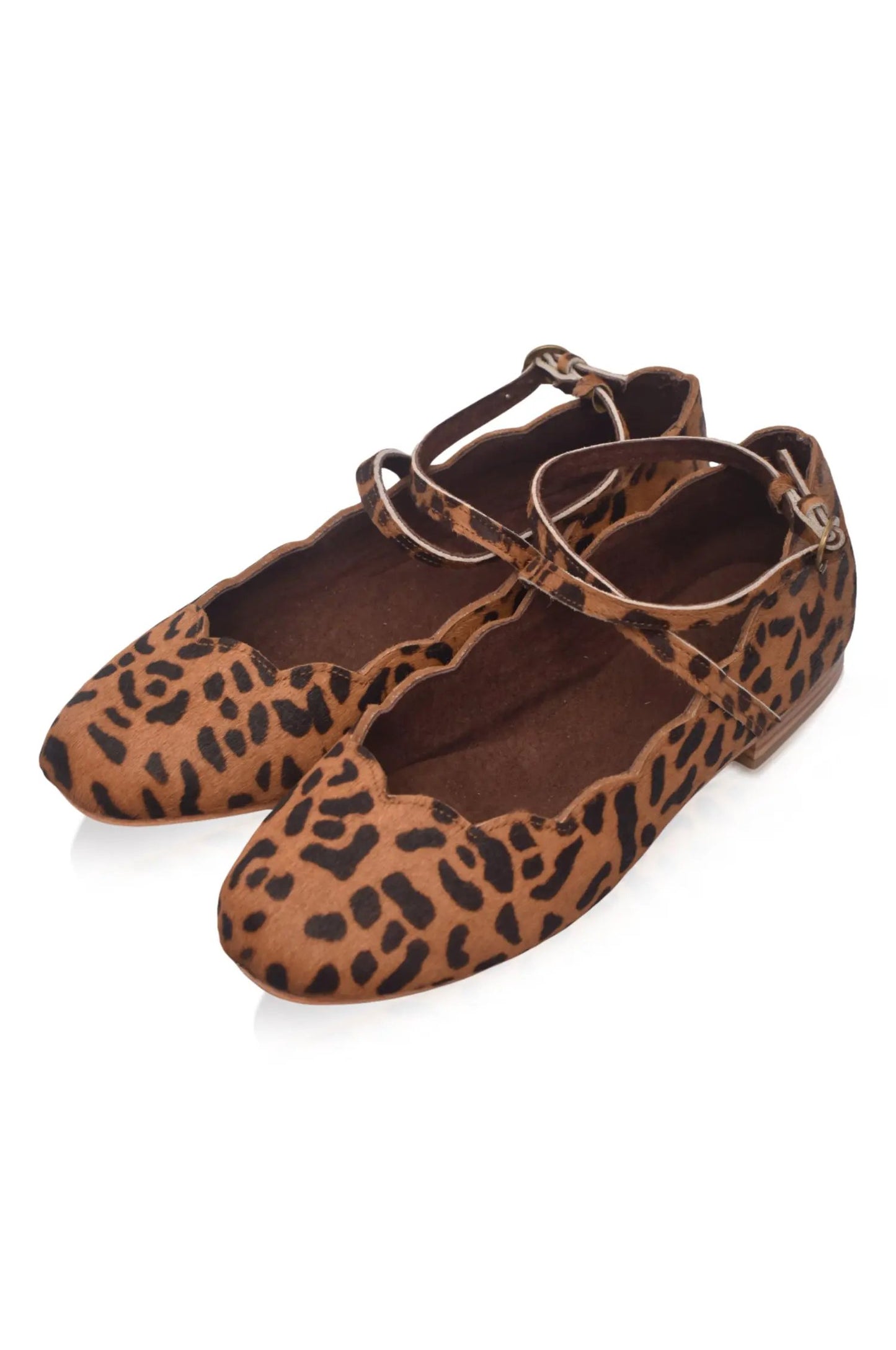 Myrelle Criss-Cross Leather Ballet Flats by ELF