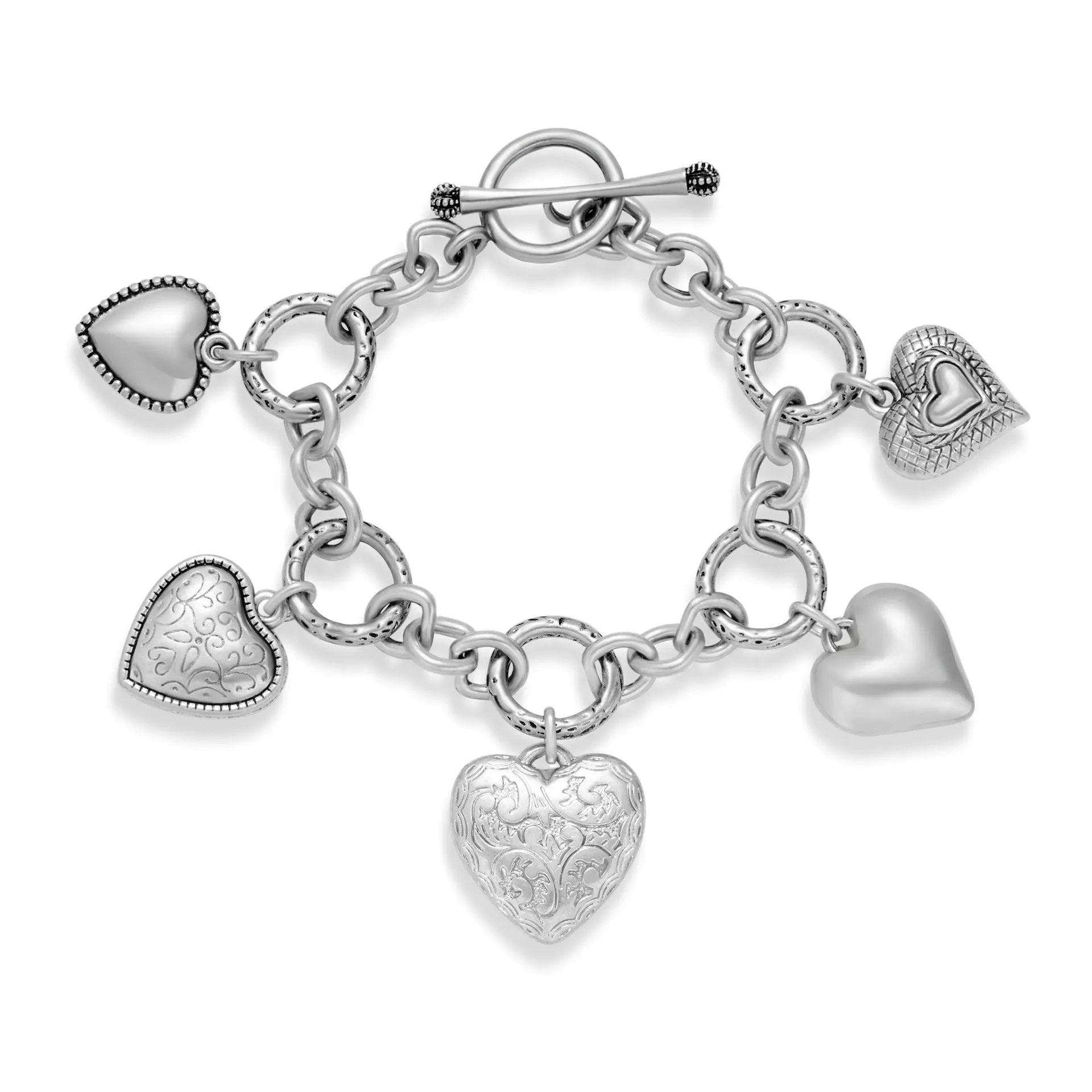 European and American Light Luxury Style Golden Thick Bead Chain Stacked Wear Bracelet Love Bracelet suit European and American Ins Style Heart-Shaped Bracelet by Dropsure