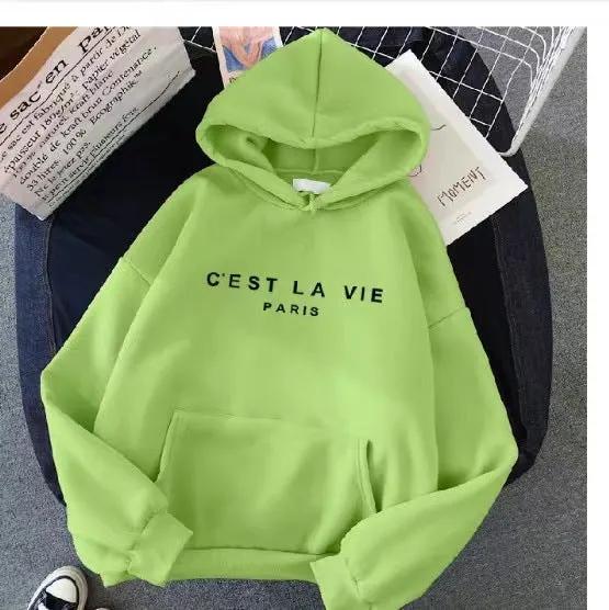 letter print new hooded sweater women's spring long-sleeved lazy style loose hooded top by Dropsure