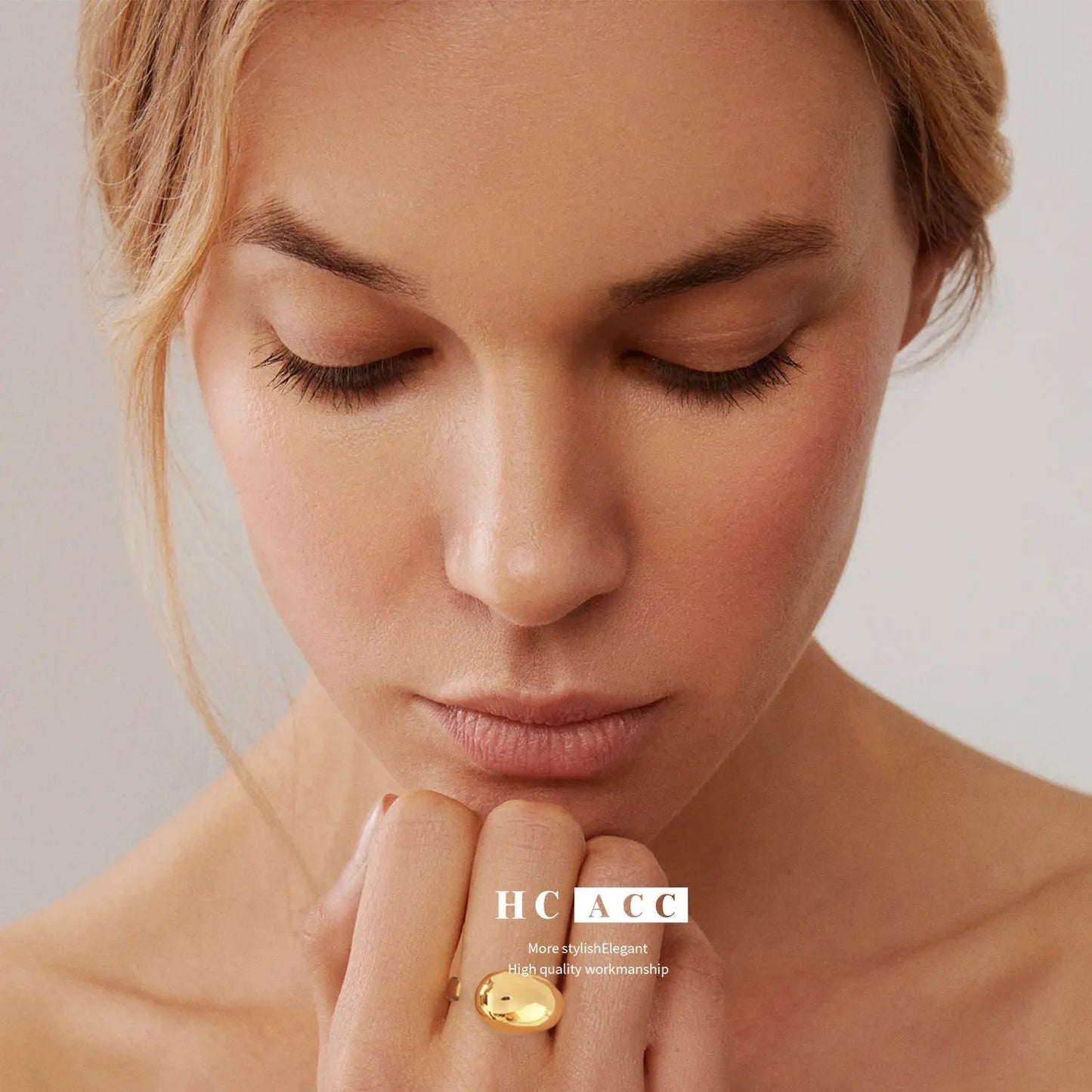 Fashion Irregular Ring Niche Design European and American Style Open Ring Women's Light Luxury High-end Ins Style Ring by Dropsure