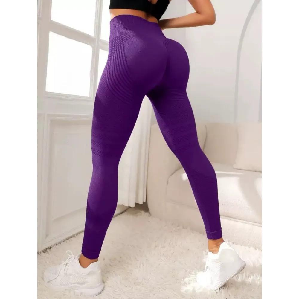 Ultra high waist non slip yoga pants with no trace, peach buttocks fitness exercise, hip lifting tight pants with high elasticity by Dropsure