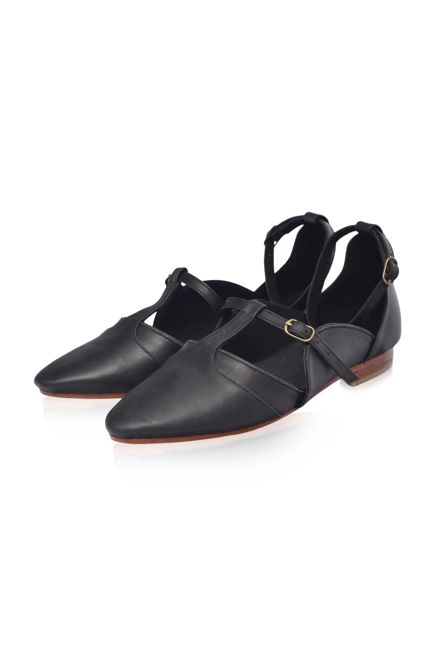 On The Go Leather Ballet Flats by ELF