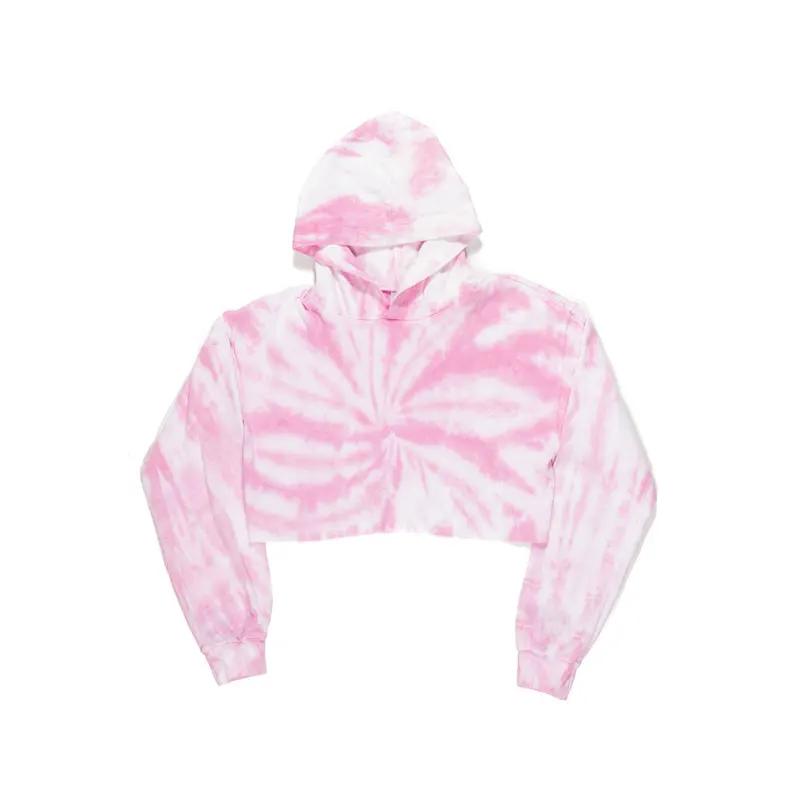 6036TD - CLOSEOUT Women's Cropped Tie Dye Hoodie by POS Wholesale
