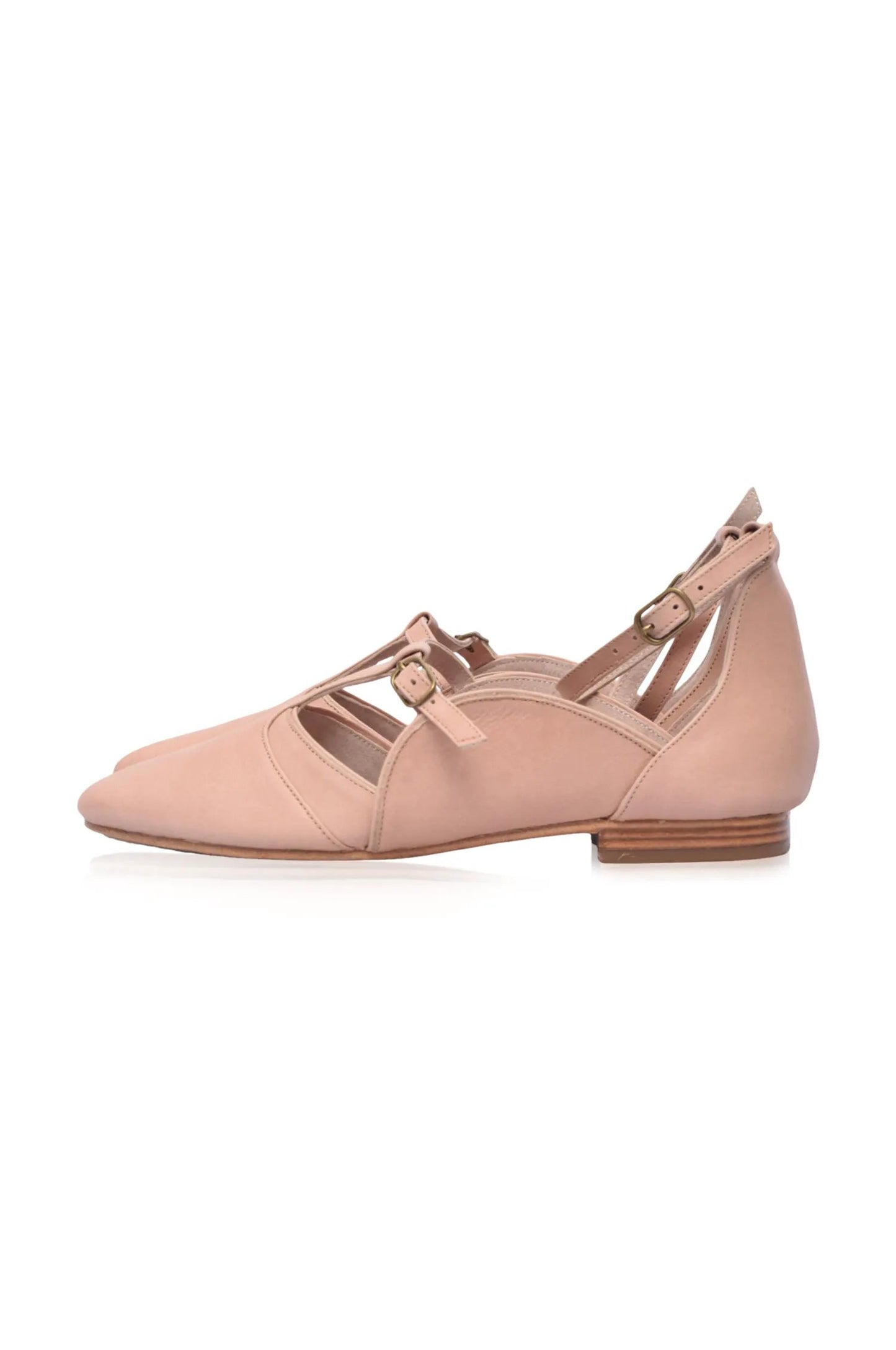 On The Go Leather Ballet Flats by ELF