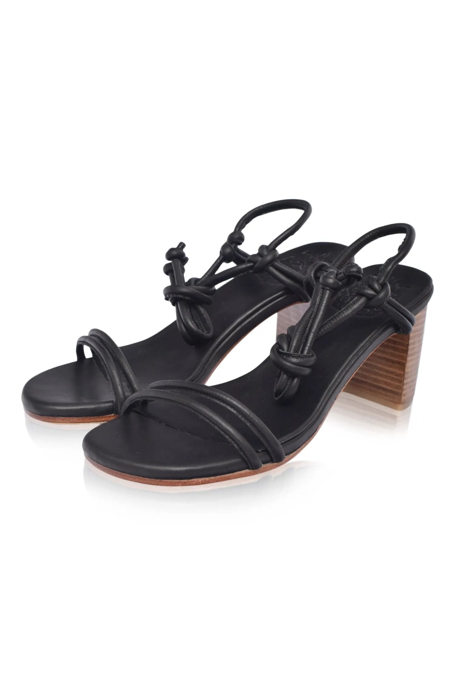 Ophelia Block Heel Wrap Sandals by ELF