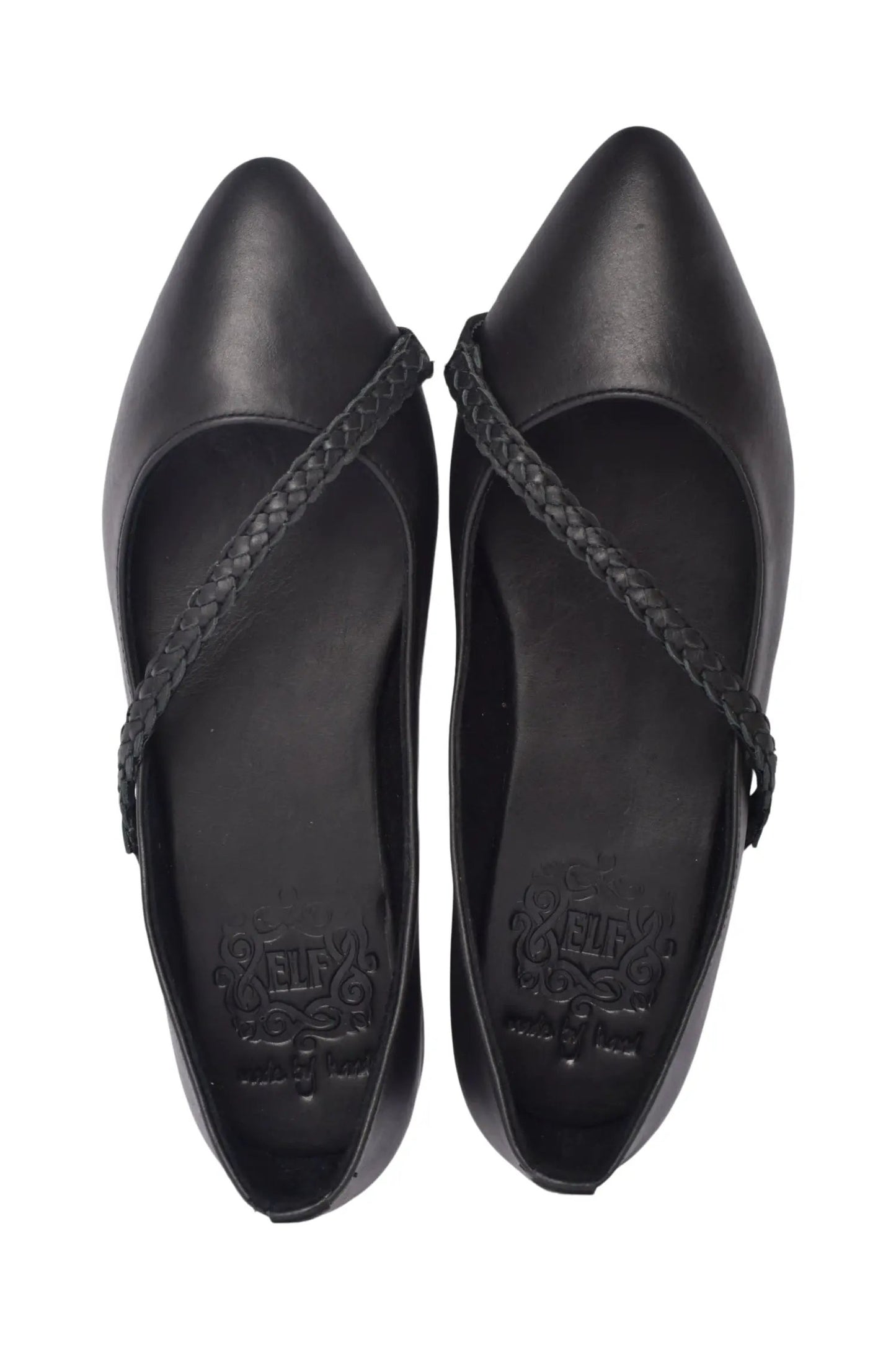 Orenda Pointed Toe Leather Flats by ELF