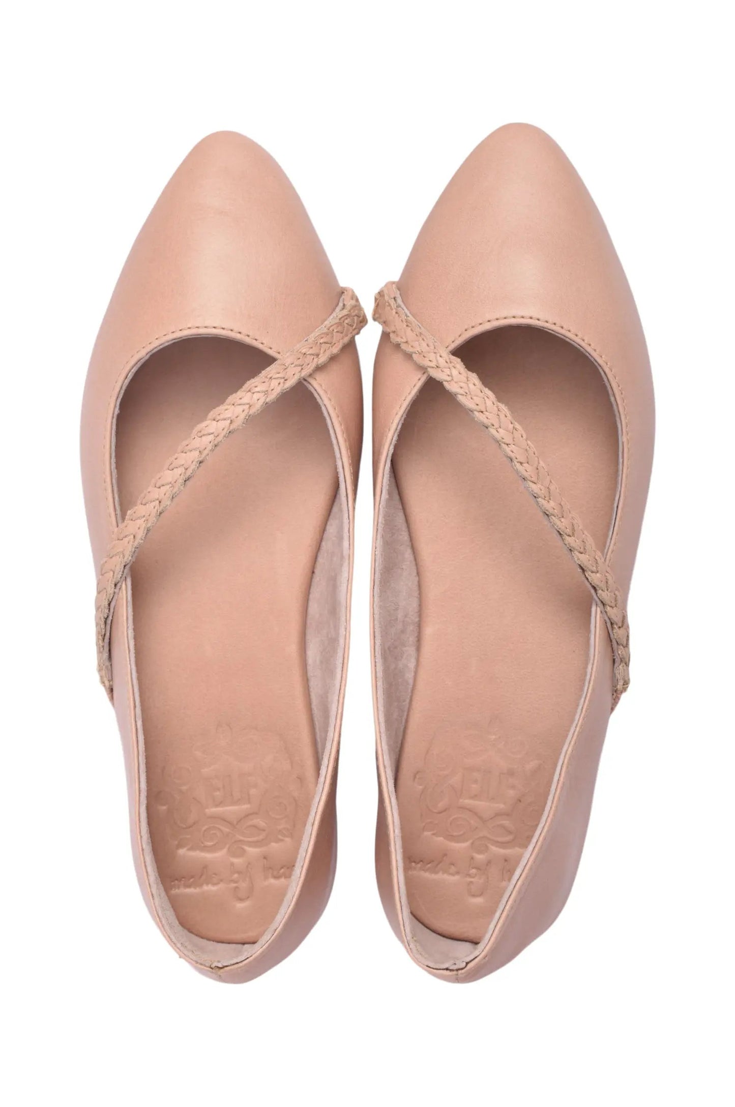 Orenda Pointed Toe Leather Flats by ELF