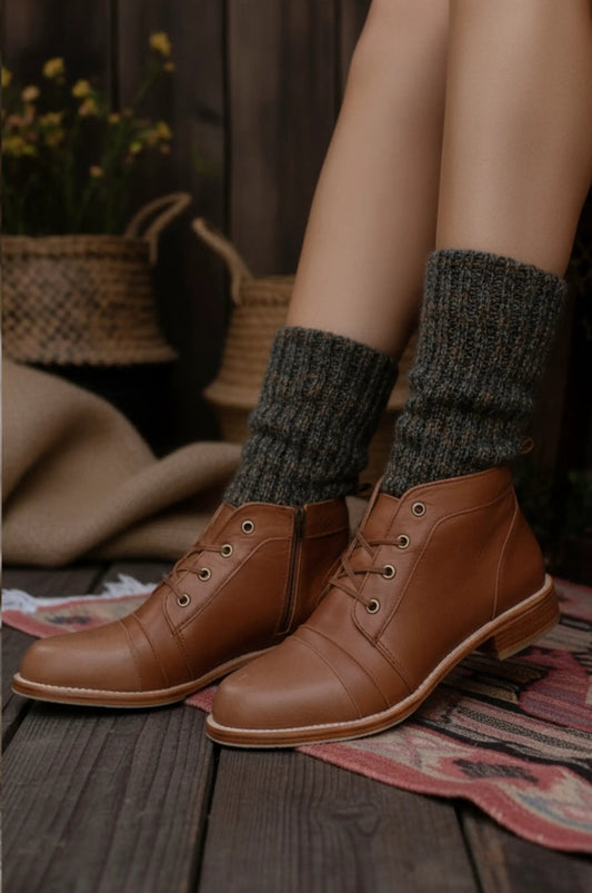 Passage Lace-Up Leather Boots by ELF