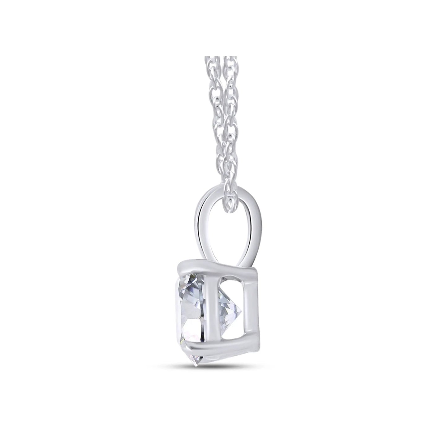 2.00 CTW Created Moissanite Solitaire Pendant Necklace – 14K Gold by SightHolderDiamonds LLC