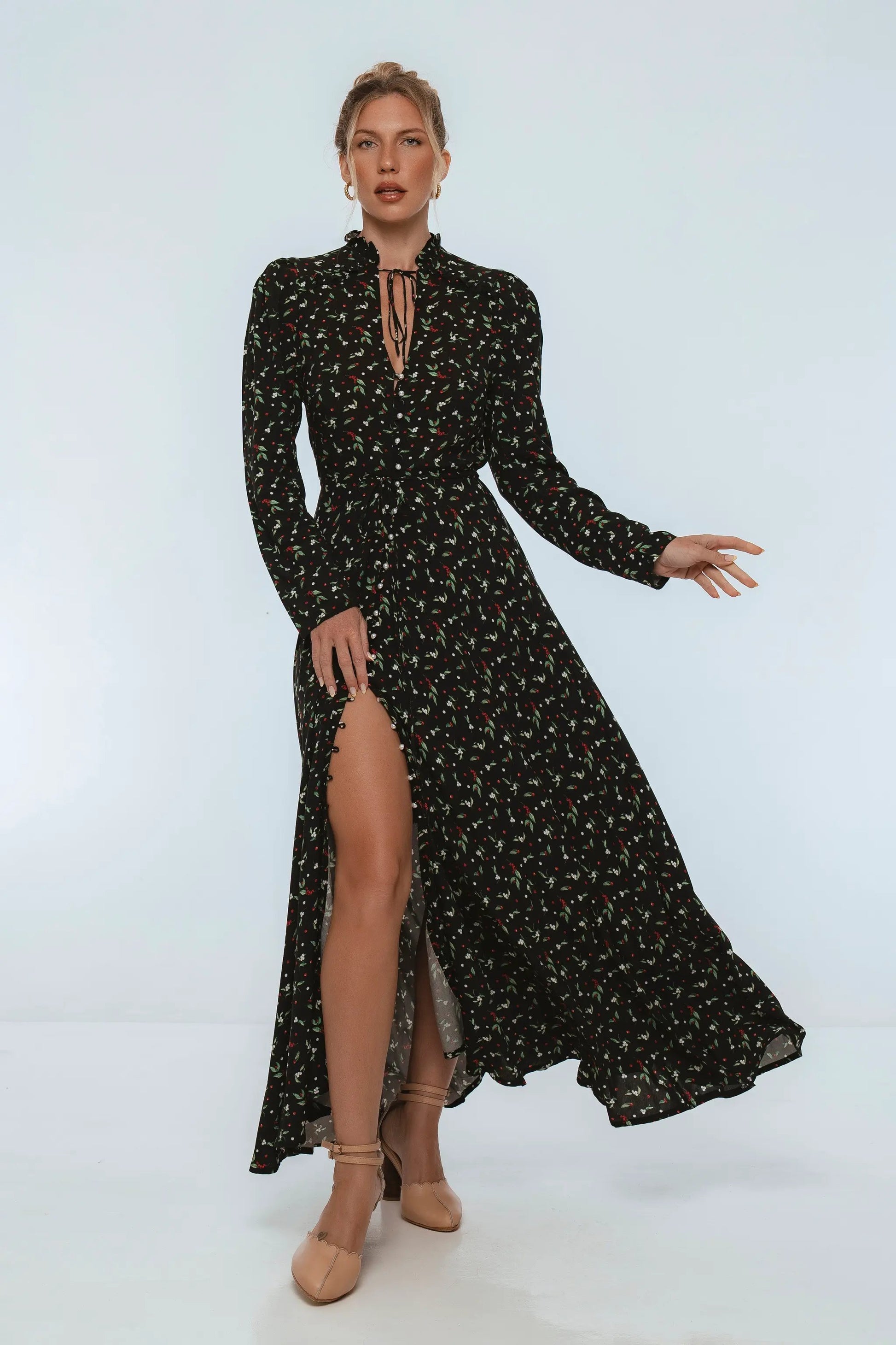 Poeme Long Sleeve Maxi Dress by ELF