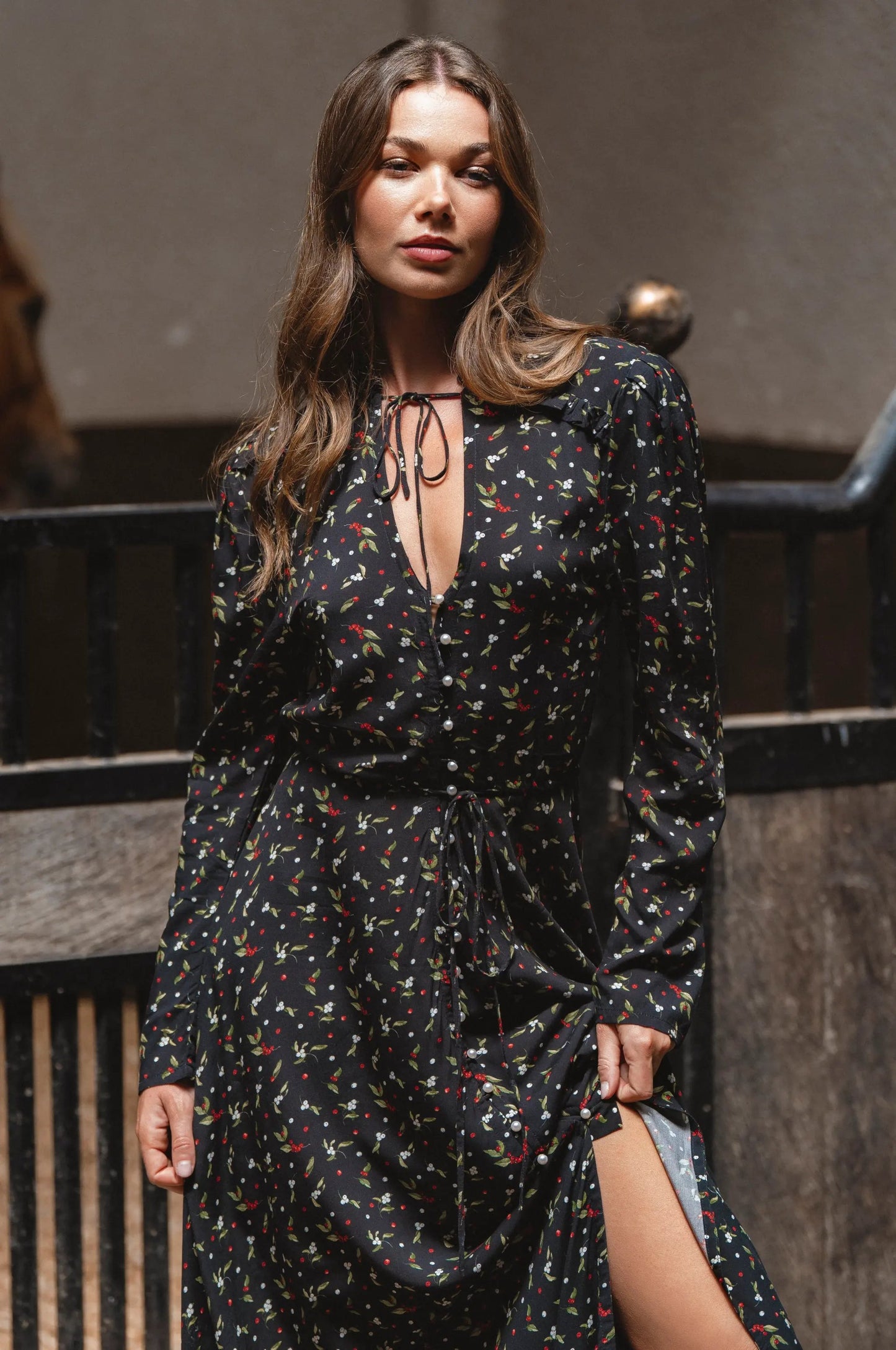 Poeme Long Sleeve Maxi Dress by ELF