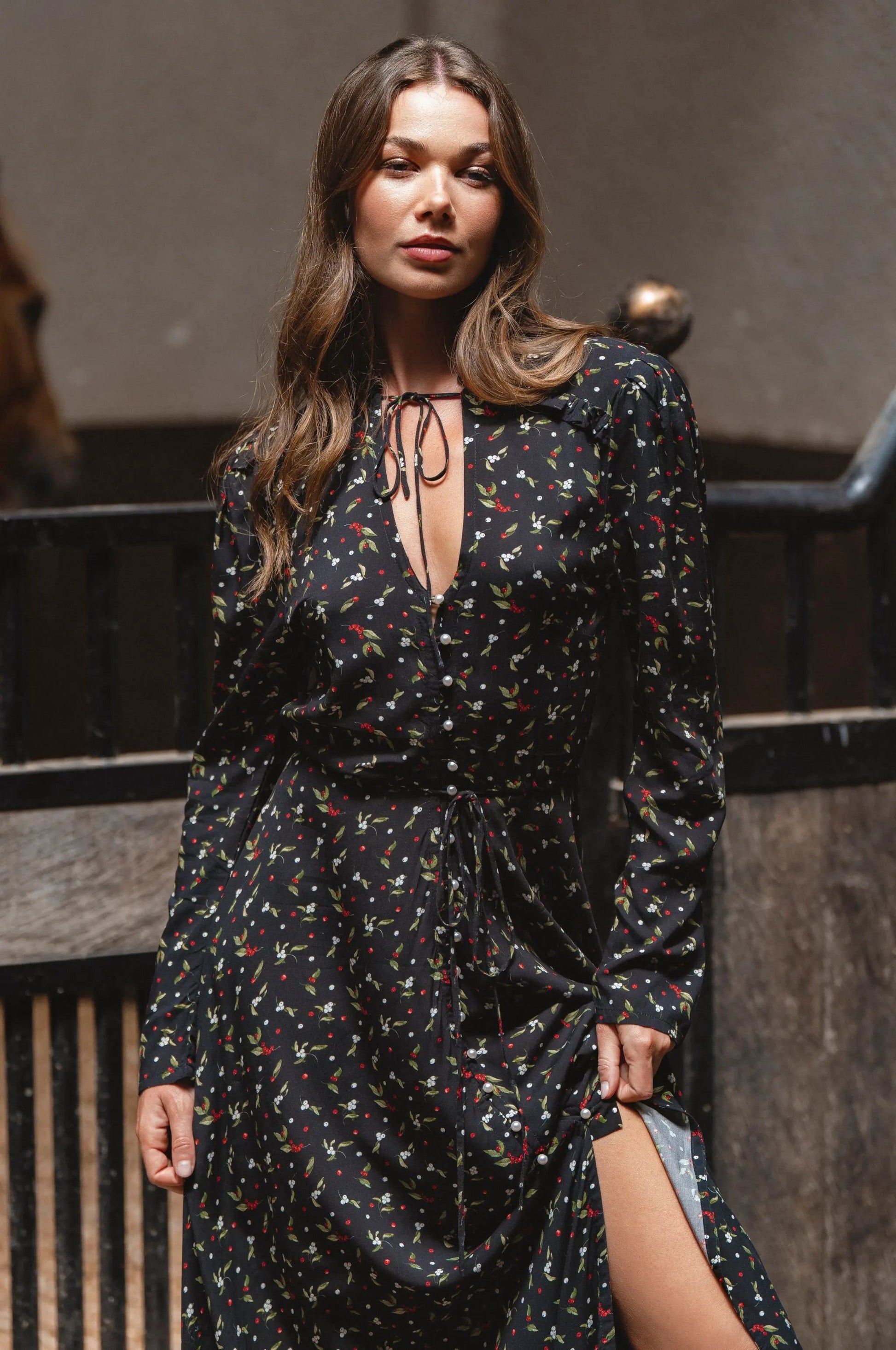 Poeme Long Sleeve Maxi Dress by ELF