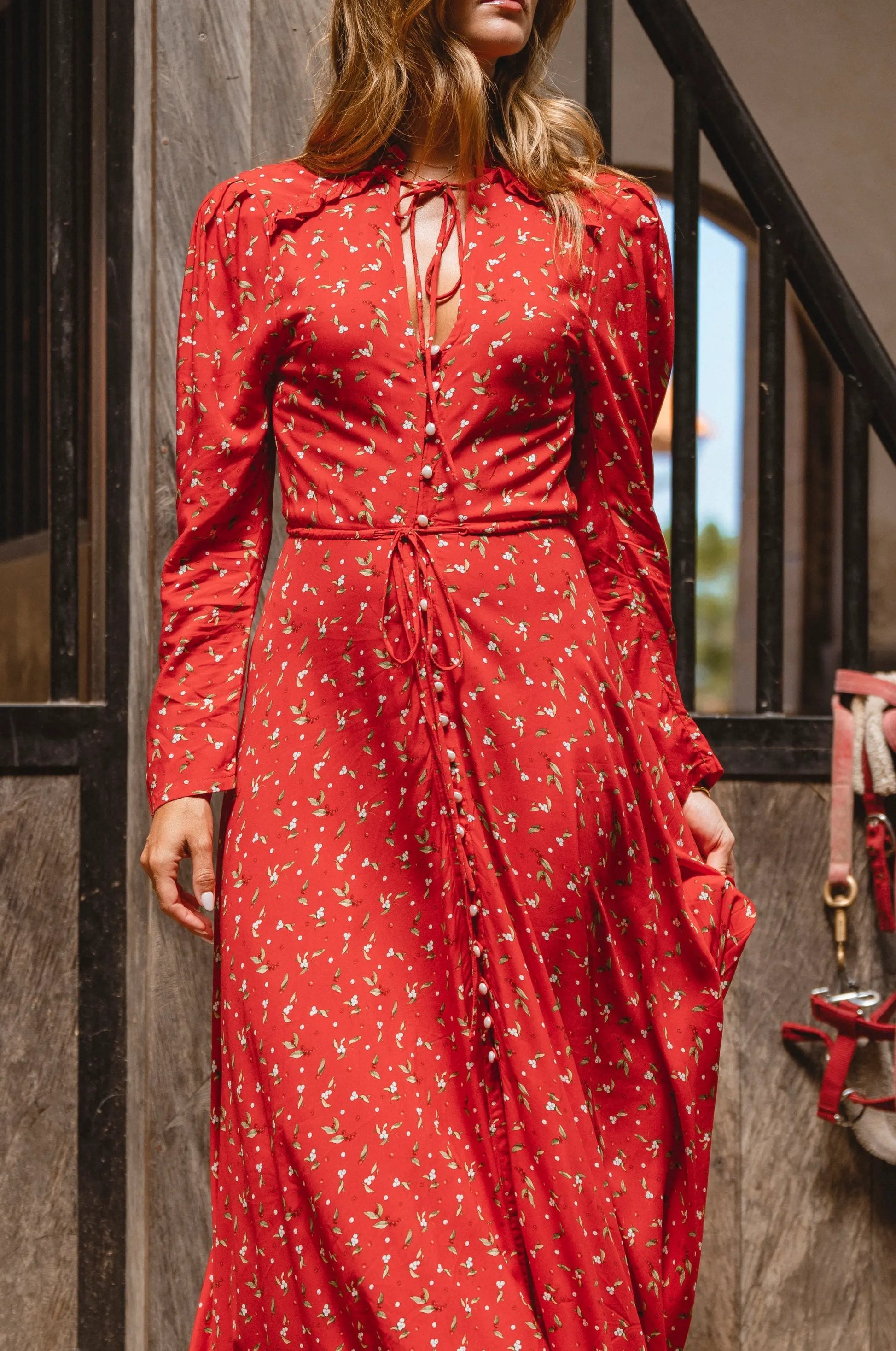 Poeme Long Sleeve Maxi Dress by ELF