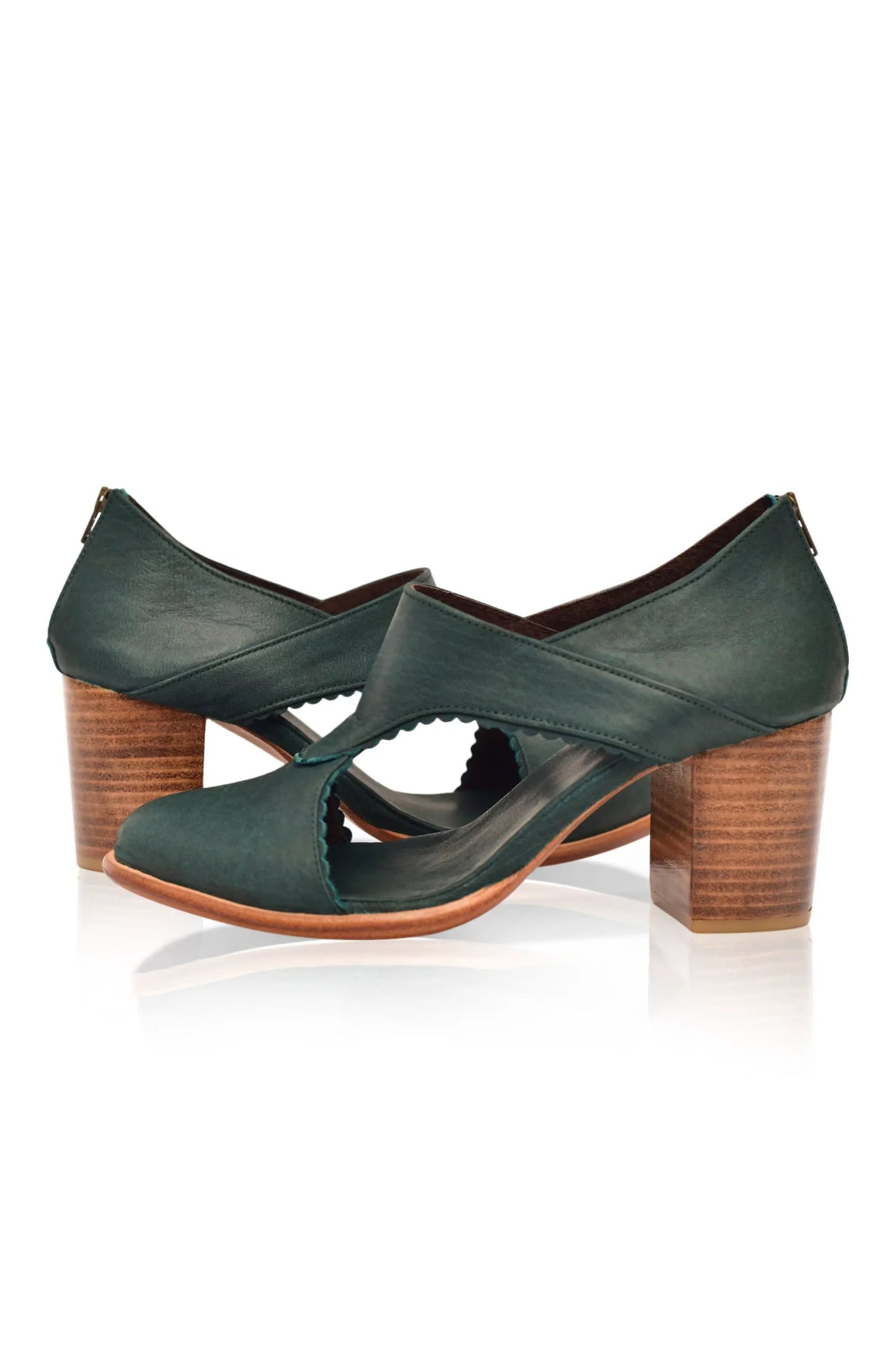 Rain Kiss Leather Heel Booties by ELF