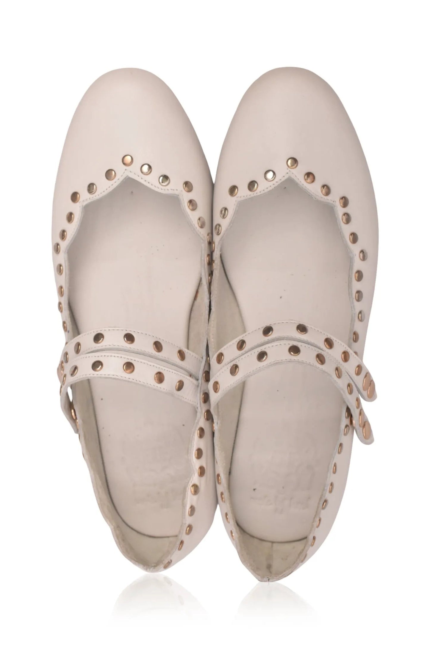 Remy Dual Strap Leather Ballet Flats by ELF