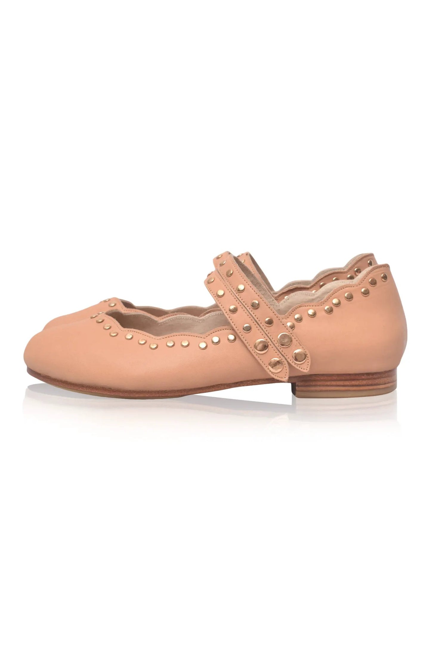Remy Dual Strap Leather Ballet Flats by ELF