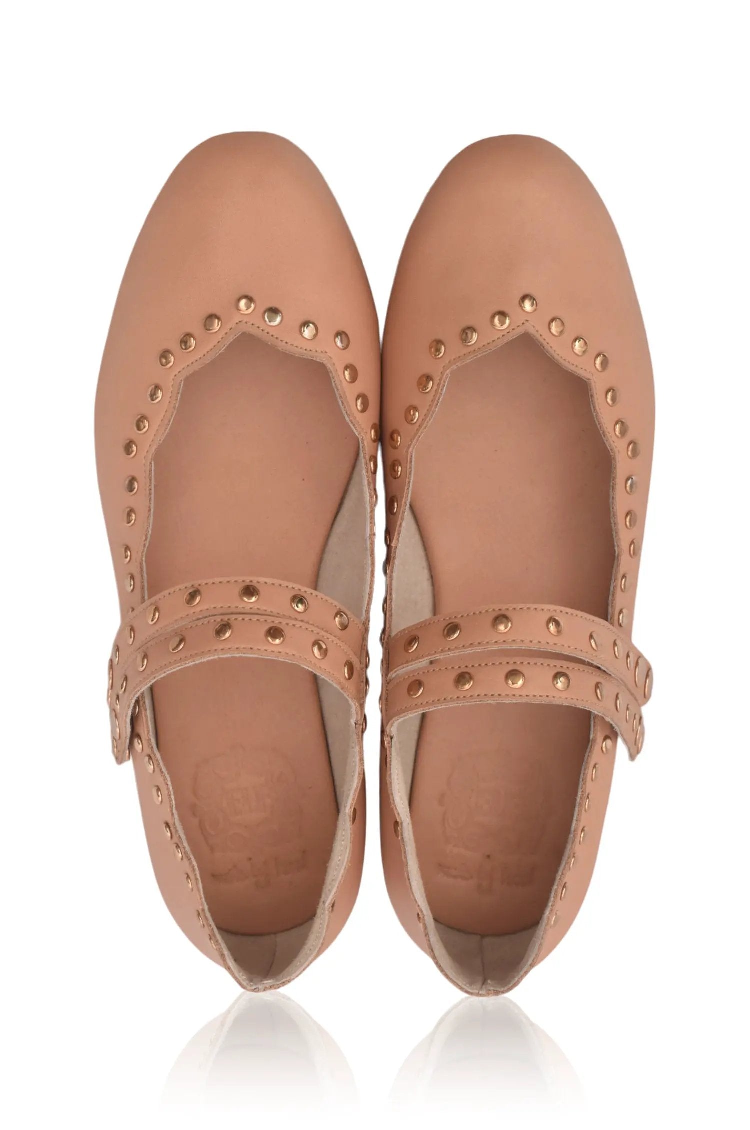 Remy Dual Strap Leather Ballet Flats by ELF