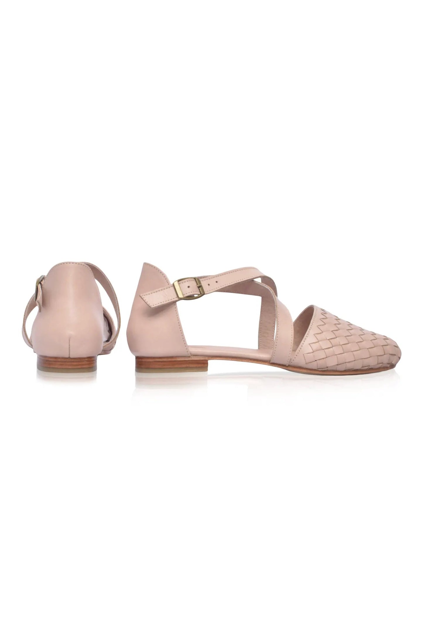 Riviera Woven Leather Flats by ELF