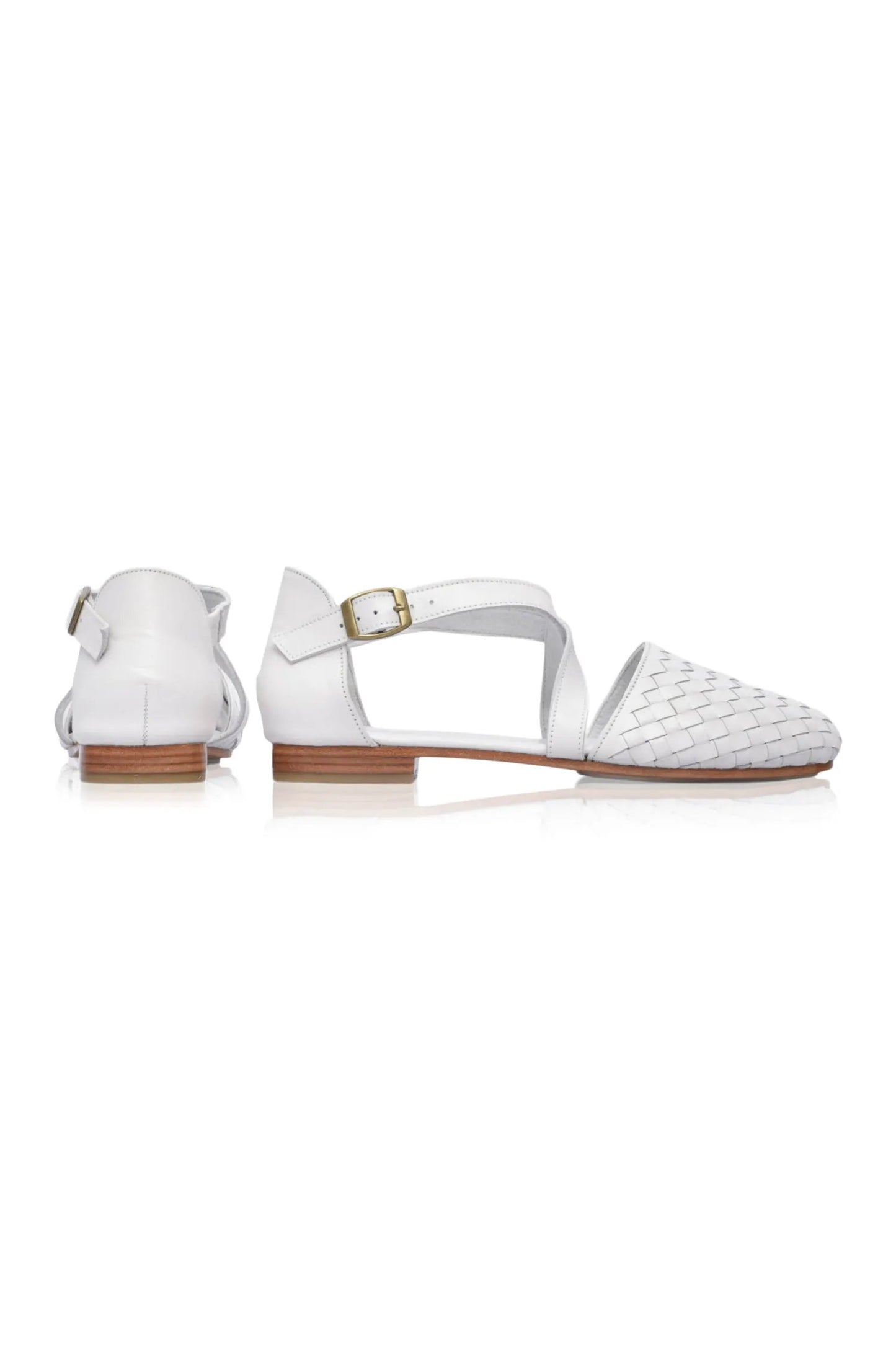 Riviera Woven Leather Flats by ELF