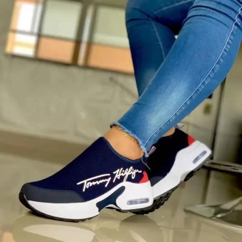 2022 Fashion Casual Breathable Wedges Ladies Walking Sneakers by Coffee Jasper