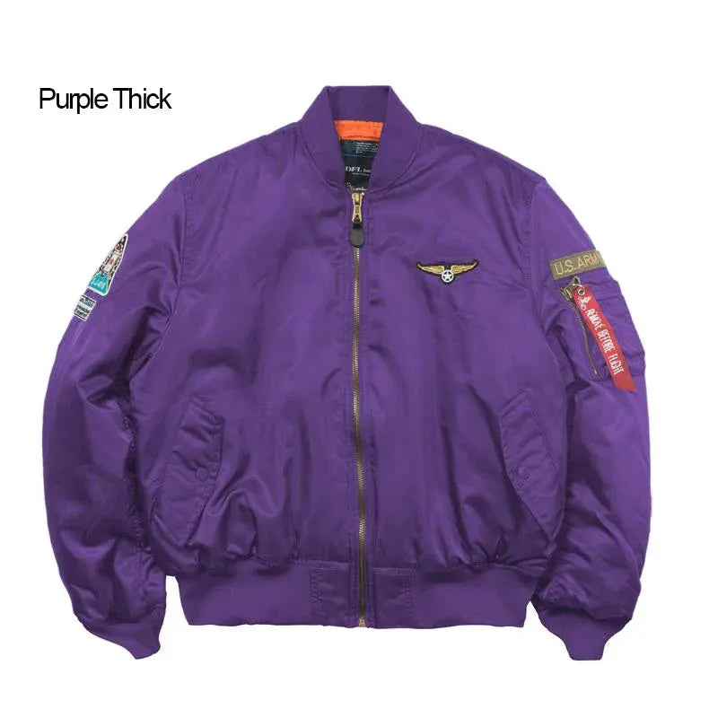 Men's Bomber Jacket Casual Fall Winter Military Jacket and Coats Outwear by Vimost Shop