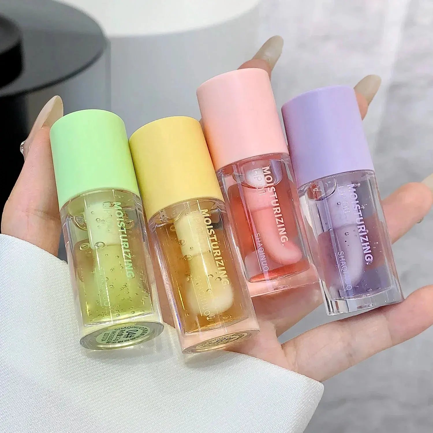 Water Light Lip Gloss Moisturizer Transparent Jelly Mirror Fruit Crystal Lip Oil Clear Hydrating Plumping Korean Lip Care Makeup by HMEINA Store