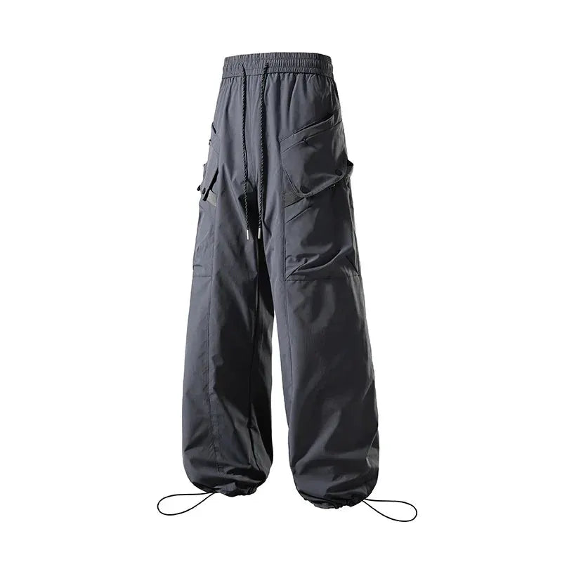 Men's Green Quick Dry Cargo Hiking Pants with Drawstring Waist by Vimost Shop