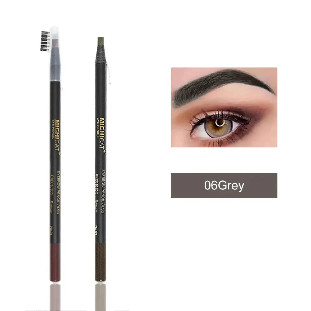 1PC Eyebrow Pencil Waterproof Microblading Eyebrow Pen Tint Tattoo Eyebrows Makeup 6 Colors Natural Long Lasting Eye Brow Pencil by NICOO EYELASH BEAUTY Official Store