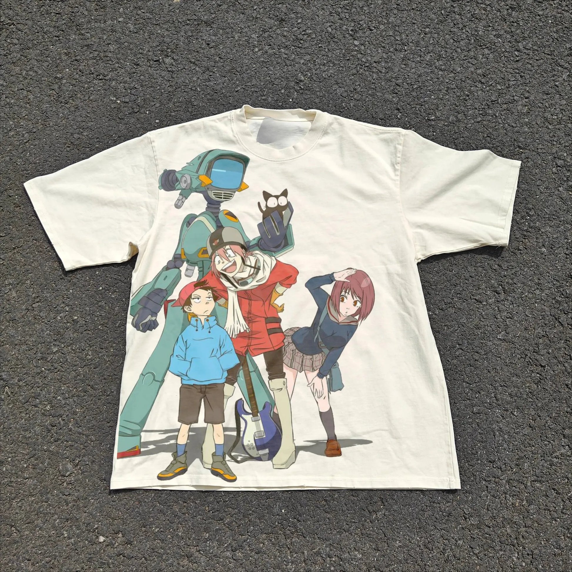 Summer Anime Heavy 200g Oversized Graphic T-Shirt by Vimost Shop