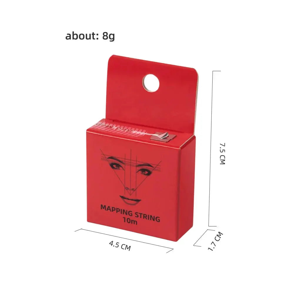 10m for Mapping Eyebrow Marker Thread Tattoo Brows Point 1 Box MAPPING STRING Microblading Eyebrow Pre-Inked Tattoo PMU String by DBQ Nail Art Store