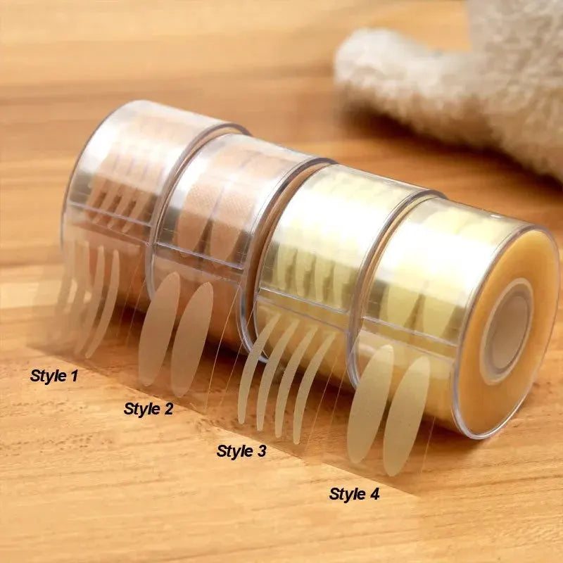 600 Pcs Eye Lift Strips Double Eyelid Tape Clear Gray Eyelid Stripe Big Eyes Invisible Double Fold Eyelid Sticker Makeup Tools by JEARLYU NAIL Store