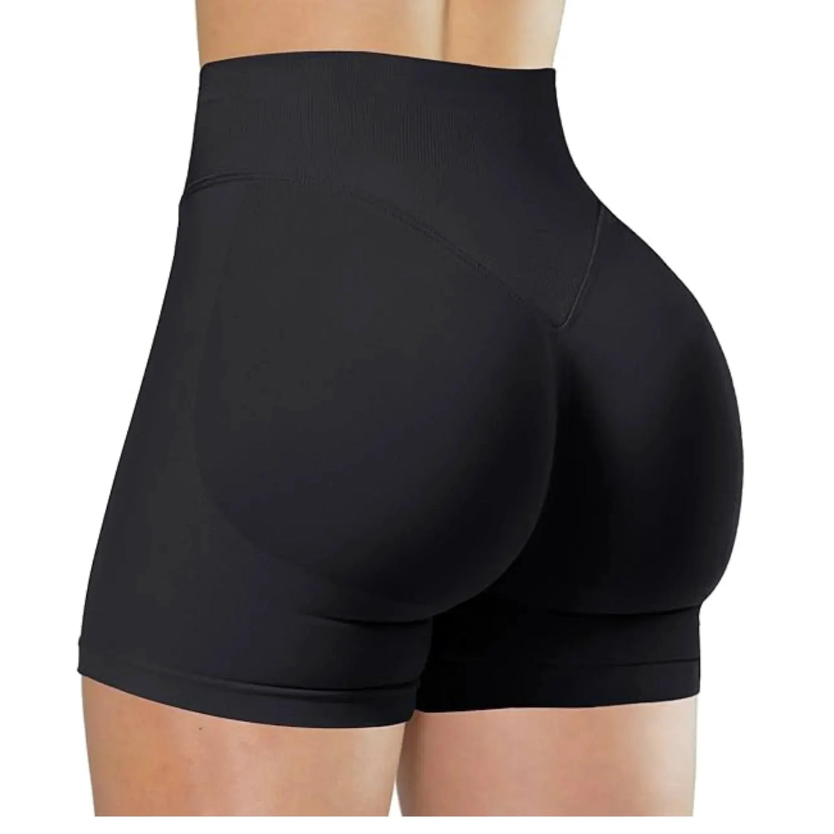 Women's High-Waist Knit Yoga Shorts with Stretch Fit for Training by Vimost Shop