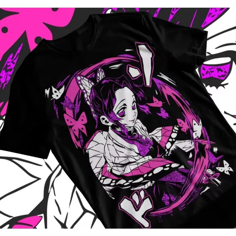 Shinobu Kocho Graphic T-Shirt Anime Short Sleeve Summer Tee by Vimost Shop