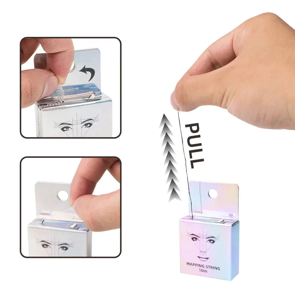 10m for Mapping Eyebrow Marker Thread Tattoo Brows Point 1 Box MAPPING STRING Microblading Eyebrow Pre-Inked Tattoo PMU String by DBQ Nail Art Store