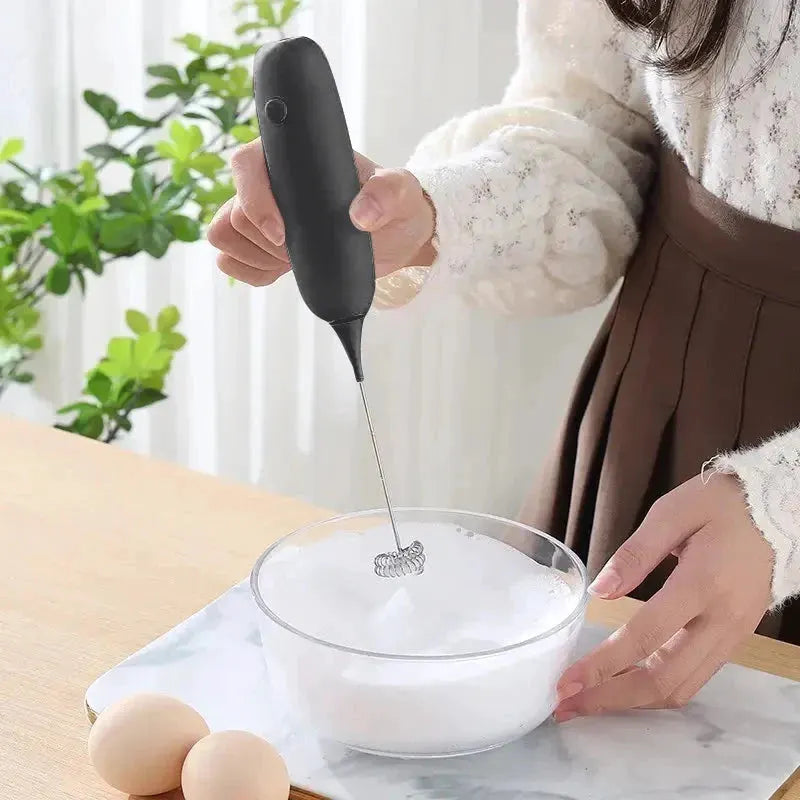 1PC Battery Model Handheld Egg Beater Froth Mixer Kitchen Automatic Coffee Milk Foaming Mixer Kitchen Whisk Tools by Shop1102829035 Store