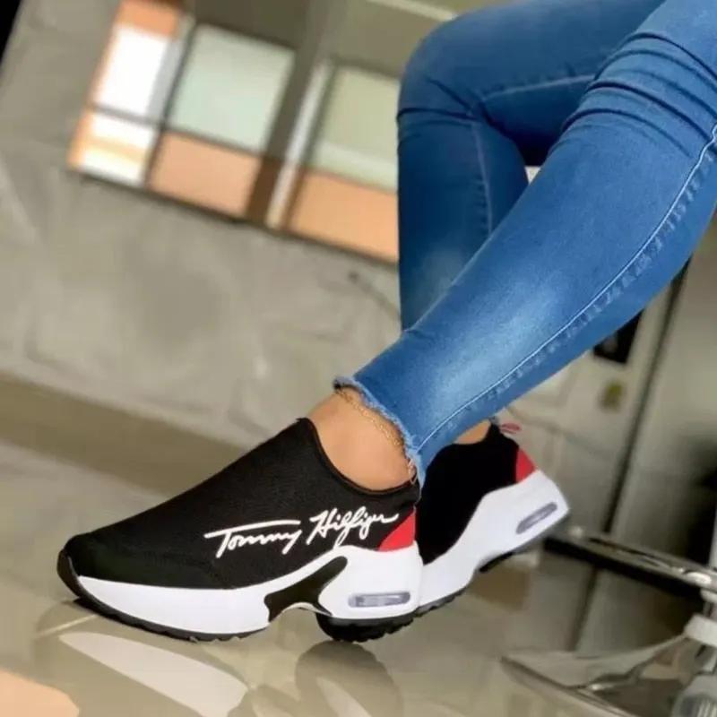 2022 Fashion Casual Breathable Wedges Ladies Walking Sneakers by Coffee Jasper