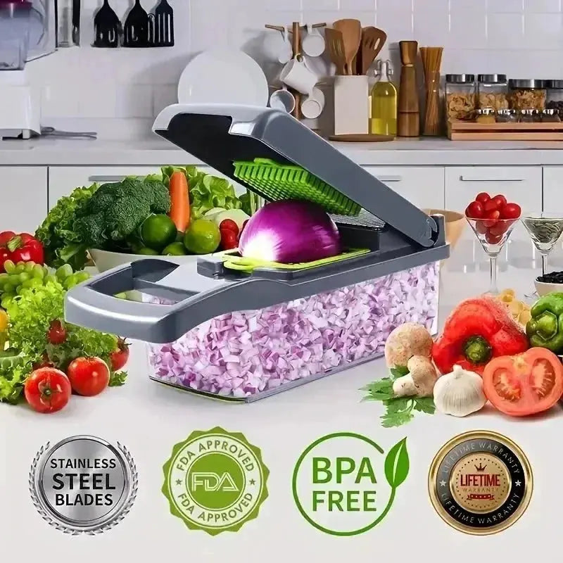 14/16 in 1 Multifunctional Vegetable Chopper Grate Food Handle Food Chopper Vegetable Slicer Dicer Cut Kitchen Items cocina by Shop1103674779 Store