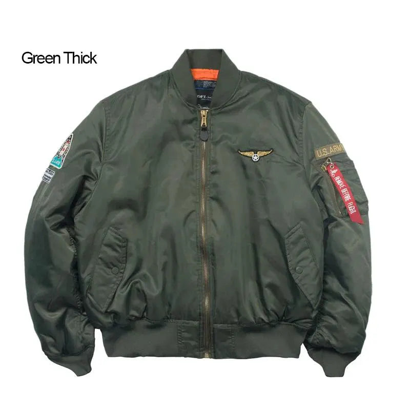 Men's Bomber Jacket Casual Fall Winter Military Jacket and Coats Outwear by Vimost Shop
