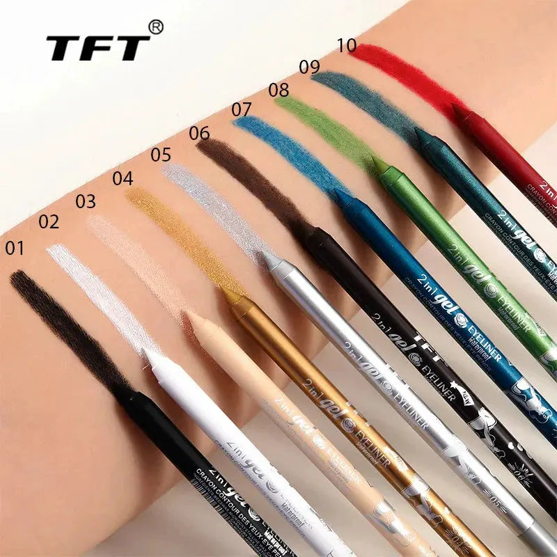 Waterproof Eyeliner Long Lasting Pencil Colourful Pigment Blue Black White Color Gel Eye Liner Pen Makeup Eye Beauty Cosmetics by SXILOVE Makeup Store