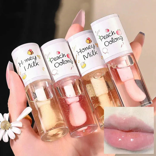 Make Up Korean Beauty Cosmetics Lip Ink Gloss Labial Lips Moisturizer Jelly Lipstick Bright Oil Moisturizing Balm Big Lip Brush by MEIGR Cosmetic Store
