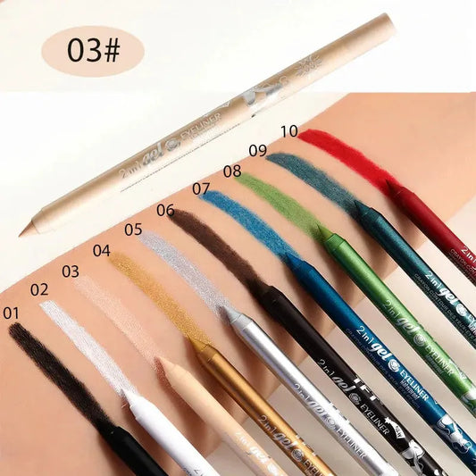 Waterproof Eyeliner Long Lasting Pencil Colourful Pigment Blue Black White Color Gel Eye Liner Pen Makeup Eye Beauty Cosmetics by SXILOVE Makeup Store