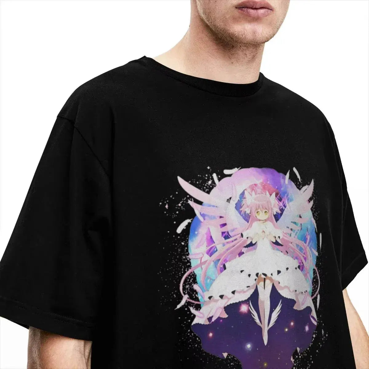 Vintage Madoka Magica Anime Print T-Shirt Soft Breathable Casual Comfortable Pure Cotton Unisex Tops by Vimost Shop