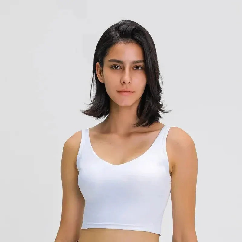 Nepoagym PASSION Tank Top with Shelf Built In Bra Crop Top with Removable Padding Longline Sports Bra for Yoga Gym by NEPOAGYM Official Store