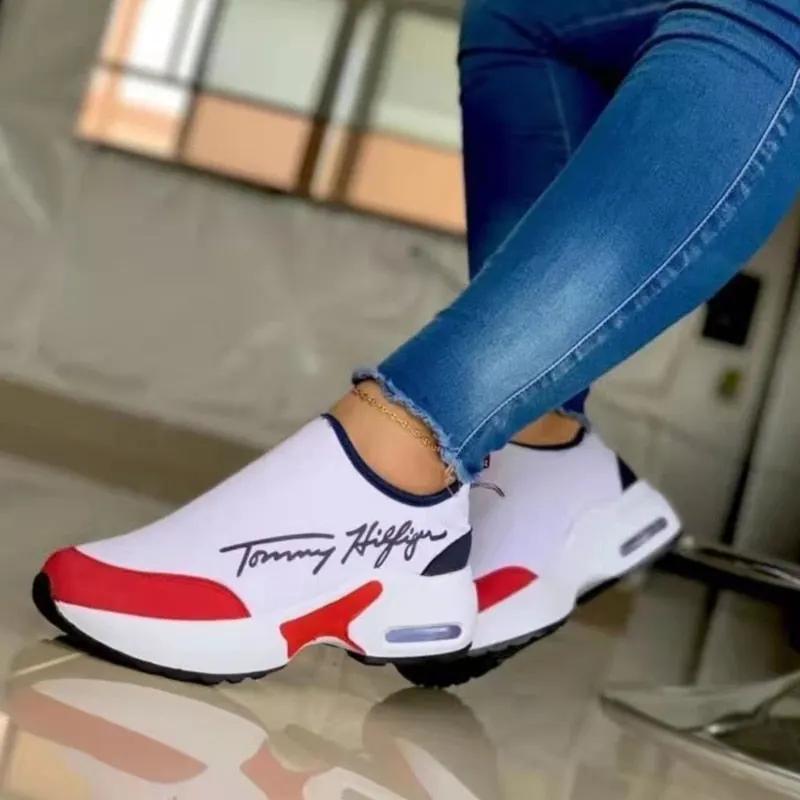 2022 Fashion Casual Breathable Wedges Ladies Walking Sneakers by Coffee Jasper
