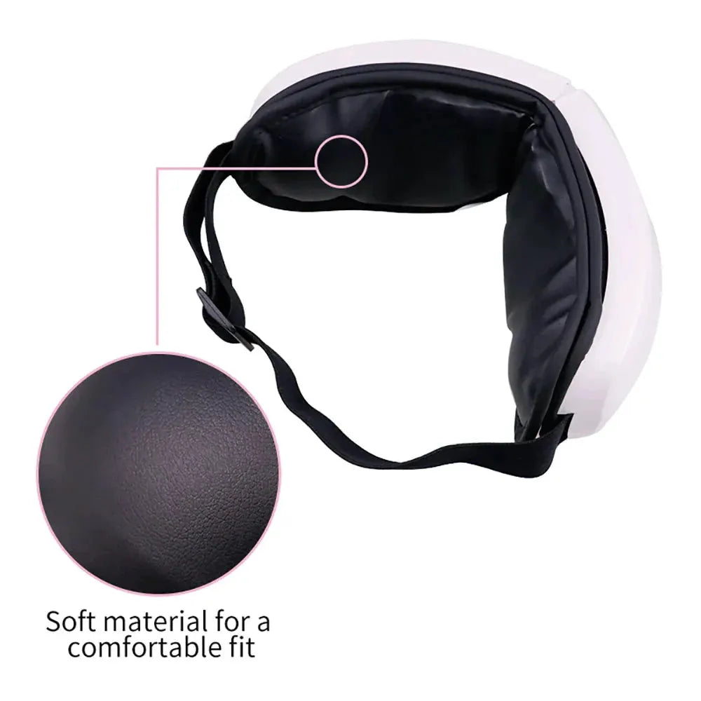 6D Smart Eye Massager Vibration Airbag Compress Eye Care Instrument Bluetooth Music Eye Massage Glasses Eye Relax Fatigue by Raiuleko Official Store